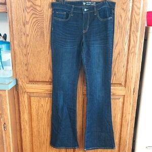 Gap‎ Women's Mid-Rise Flare Denim Jeans Size 8/29 Stretchy 5-Pocket Dk Indigo